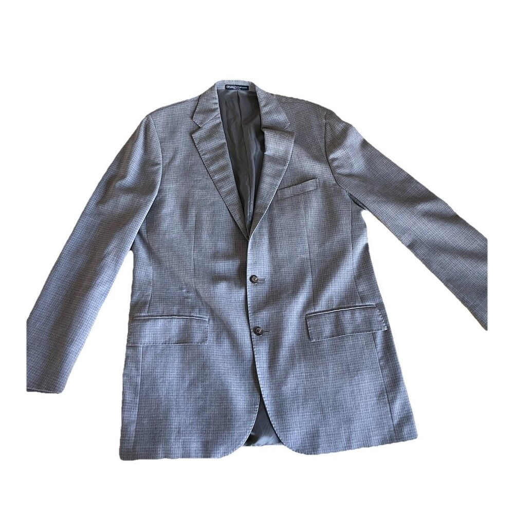 Polo Ralph Lauren Blue label Made In Italy 100% Wool 2 Button Blazer Size 44L